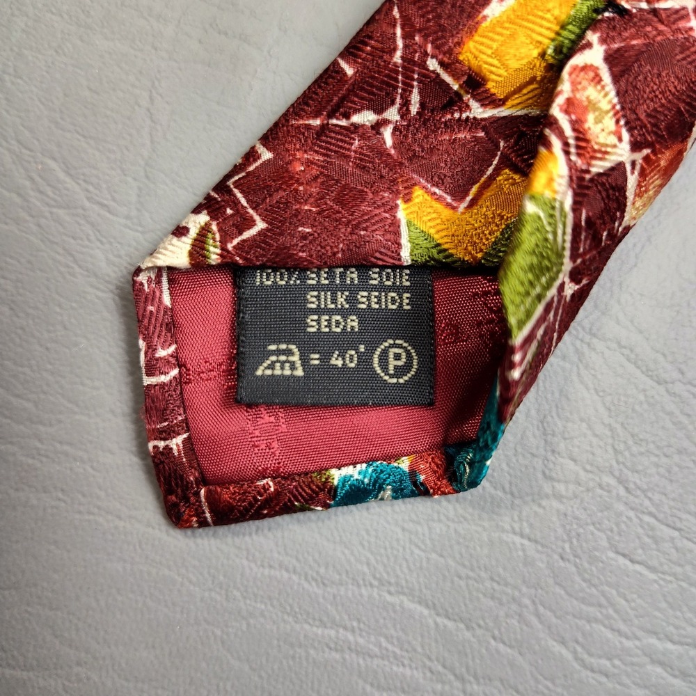 Vintage Ermenegildo Zegna Tie Multi Color Floral 100%‎ Silk  58" Made In Italy - Picture 6 of 11